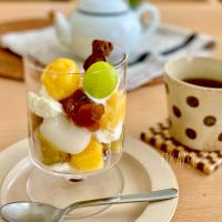 かぼちゃのペーストで お月見パフェ